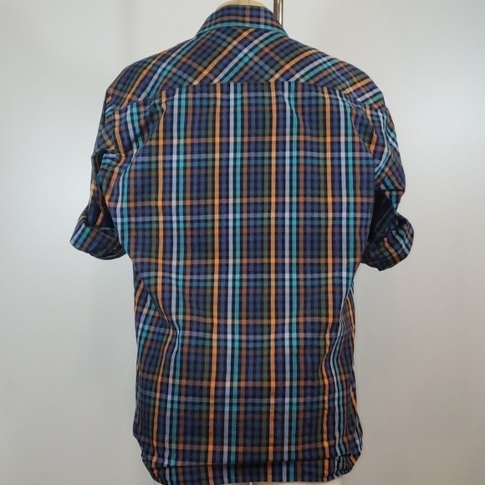 JARED LANG Plaid Button Front Shirt size L - Picture 7 of 9